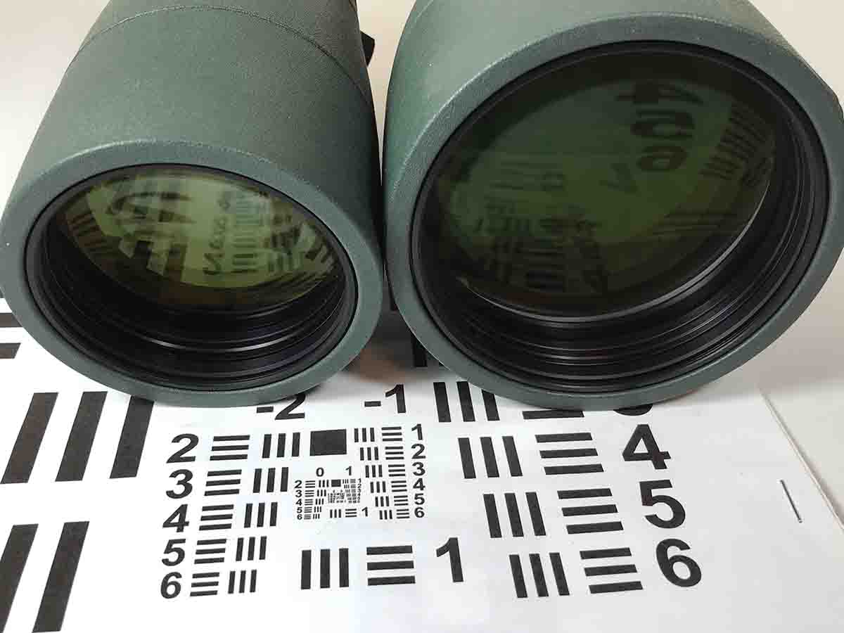 The (left) 65mm objective module gave up nothing in image clarity when compared to the (right) 85mm objective module.